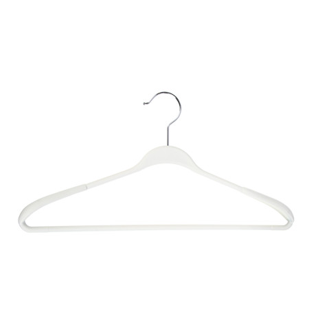 VETTA Вешалка с перекладиной, широкие плечики, 43х21,5х3 см, пластик с покрытием Soft-touch, белая