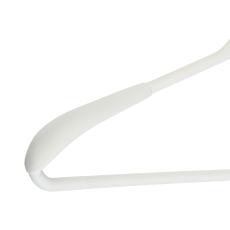 VETTA Вешалка с перекладиной, широкие плечики, 43х21,5х3 см, пластик с покрытием Soft-touch, белая