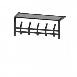 Вешалка с полкой Торонто 21 (5 крюч.) 67*27*27см (ЧЕРНЫЙ)  ВСПТ21Ч под заказ ЗМИ