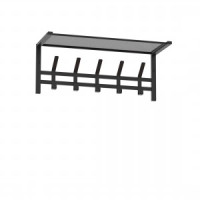 Вешалка с полкой Торонто 21 (5 крюч.) 67*27*27см (ЧЕРНЫЙ)  ВСПТ21Ч под заказ ЗМИ