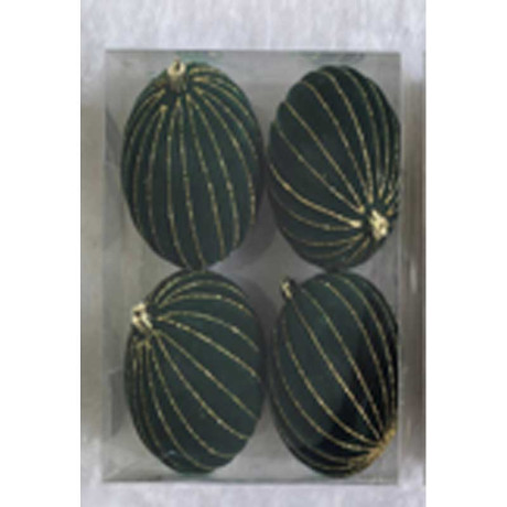 Набор елочных украшений 8RDC4-H82-4 8 см 4 шт Шары Бархат изумрудный