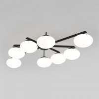 Eurosvet люстра 8x20W 1040х540х165 мет. черн./бел. Opaline Умный дом 70220/8 a065767