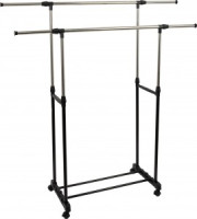 Вешалка напольная 85*42*90-160см, 2 перекладины+полка, окраш металл/пластик 104926