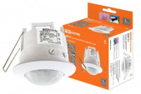 TDM датчик движения ИК ДДТ-01 потолоч. встраив. 1200W, 6м, 120гр. сбоку, 360гр. сверх SQ0324-0017