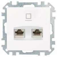 Bylectrica СТИЛЬ мех. компьютерной розетки 2-местн белый, (РК216-015)