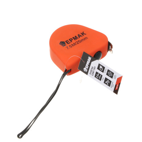 ЕРМАК Рулетка "СОФТ-ТАЧ", 7,5м х 25мм, одинарный зацеп, корпус PP