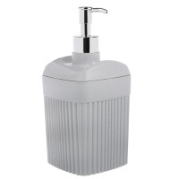 Диспенсер для жидкого мыла &quot;Velvet&quot; 90х90х187мм, 0,65л, светло-серый флэк