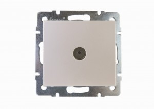 Lezard RAIN мех. роз. TV оконечная СУ 1 мест. жемчужно-бел. перламутр (корпус PC) 703-3088-130