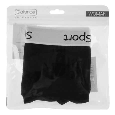 GALANTE Майка-топ с широкими лямками, р.44, 95% хлопок, 5% спандекс, черный, НБ25-21