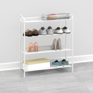 Подставка д/обуви (пвл) Женева24 (4 полки) 65*26*79,5см (БЕЛЫЙ) ПДОЖ24Б под заказ ЗМИ