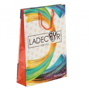 LADECOR BY Пакет подарочный, бумага, 25х36х8см, 3 дизайна, арт.2