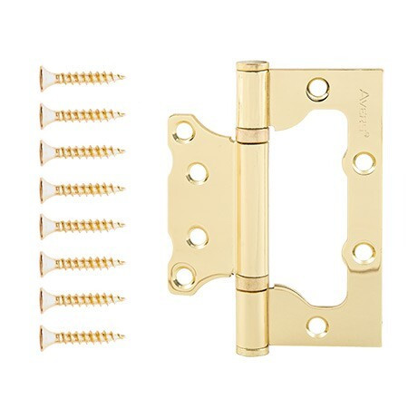 Петля AVERS 100х75-B2-G БЕЗ врезки 2подшипника (золото)  \2 (12/96)