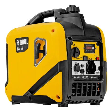 Генератор инверторный GS-2200iS, 2,2 кВт, 230 В, закрытый корпус, ручной старт DENZEL