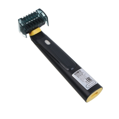 LEBEN Триммер для бороды и усов, 3 насадки: 1/3/5мм, Li-ion 3,7в/150 мАч, USB