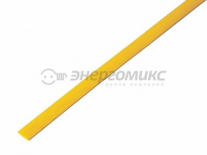 REXANT термоусадка трубка ТУТ 5/2.5 мм 1м  желтая, цена за шт (50!), 20-5002