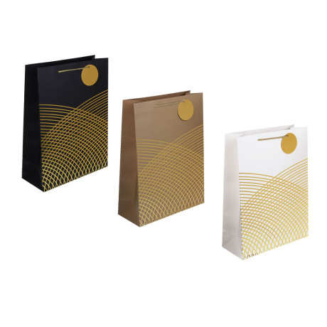 Пакет тм Fntastic подарочный, с шильдиком, XXL 40x30x12см, тиснение, бумага, арт.15, 3 дизайна