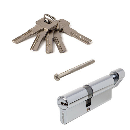 Личина Avers ZM-90(40/50C)-C-CR (хром) перфоключ с Вертушкой (материал ЦАМ)  \10 (100)