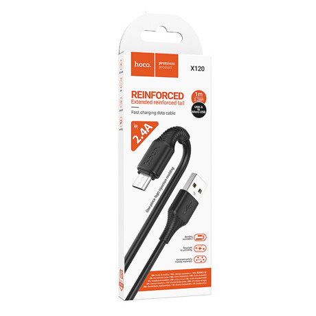 hoco. Кабель для зарядки модель X120, USB-C 1м, цвет: черный