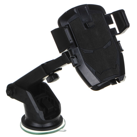 ЕРМАК Держатель телефона на присоске, телескопический, раздвижной, 55-85мм, пластик