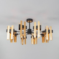 EUROSVET Люстра E14 8x60W 740х360 металл черный/черный/латунь Spada 70116/8 a050137