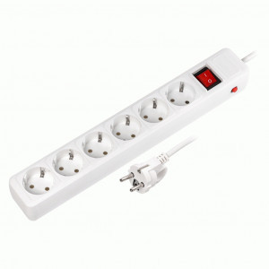 SmartBuy Сетевой фильтр (удл.) ПВС 3x1 6роз. 3м 16A белый земля IP20 3500Вт SBSP-6-30-W