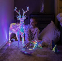 Uniel Фигура новогод. св/д &quot;Олень&quot; 90x80x25см 500LED радужный ULD-R501 220V DEER