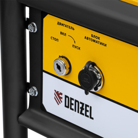 Генератор бензиновый PS-95EA-PRO, 9,5 кВт, 230 В, 40 л, разъем ATS, эл.старт Denzel