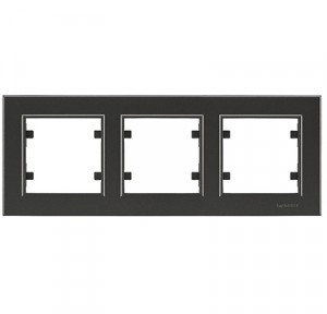 Makel Karea рамка  3 мест. дымч.(горизонт.) 56050703