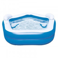 Бассейн надувной Bestway 54153, 213*206*69 см, 575 л, с сиденьями и подголовниками 30889