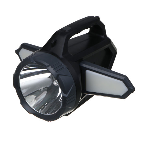 ЕРМАК Фонарь прожектор,LED,5 режимов,пластик,2400мАч,боков.фонари, красный свет, солн.батарея,Туре-С