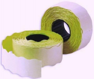 этикет лента 26х16 желт волна 1000шт/рул 10рул/уп 72152