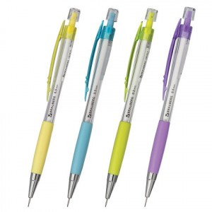 Карандаш механический BRAUBERG "Elegant", корпус ассорти, резиновый держатель, 0,5 мм, 181417