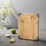 SATOSHI Доска разделочная бамбук, силикон, 27х22х1,5см