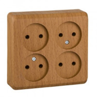 Systeme Electric Этюд роз. ОУ 4 мест. темный бук (пл.осн.) PA16-205T (7!)