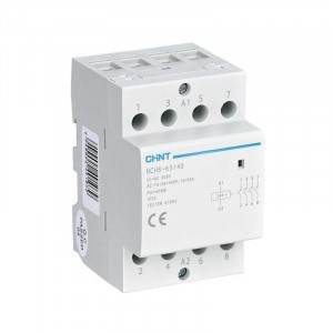 CHINT контактор модульный NCH8-63/40 63А 4НО AC220/230В, (R) 256101