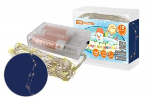 Гирлянда-нить "Роса100" 100LED, 10м, 3000К, 3хАА, (24!) TDM SQ0361-0053
