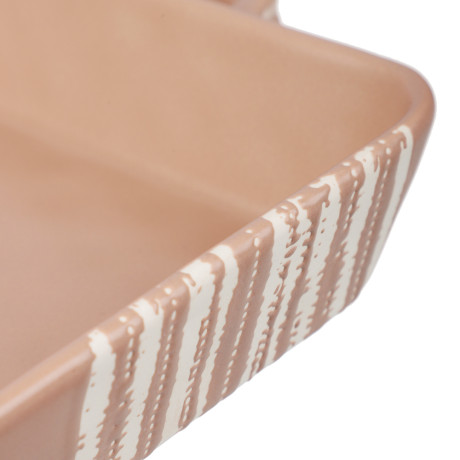 MILLIMI Форма для запекания и сервировки квадрат.с ручками, керамика, 26х21х5см, 1,2л, бежевая