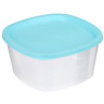 Контейнер для СВЧ с крышкой, 1,5л, пластик, квадратный, 3 цвета