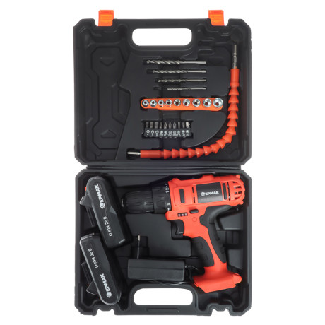 ЕРМАК Набор электроинструмента 29 предметов, шуруповерт 20В (2А*ч, 2шт, 35Н*м) (ONE)