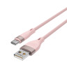 FORZA Кабель для зарядки Агама Type-C, 1м, Быстрая зарядка 2.4А, 12W, прорезиненный, 4 цвета