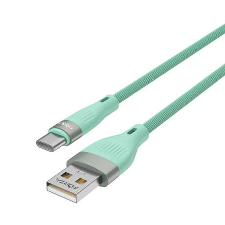 FORZA Кабель для зарядки Агама Type-C, 1м, Быстрая зарядка 2.4А, 12W, прорезиненный, 4 цвета