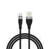 FORZA Кабель для зарядки Агама Type-C, 1м, Быстрая зарядка 2.4А, 12W, прорезиненный, 4 цвета