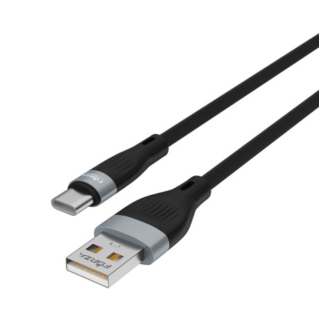 FORZA Кабель для зарядки Агама Type-C, 1м, Быстрая зарядка 2.4А, 12W, прорезиненный, 4 цвета