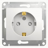 Systeme Electric GLOSSA мех. роз. СУ 1 мест. бел. (пл.осн., земля, штор.) GSL000145 (20!)