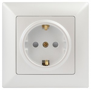 ЭРА Intro Solo роз. СУ, 1 мест. земля, 2P+E 16A, штор. перламутр, 250В, IP20, 4-206-06 6663