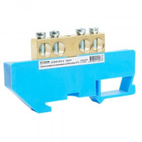 STEKKER шина нулевая "ноль" на DIN-изоляторе 8x12, 4 отв. 160А, синий LD555-812-4 49537 87