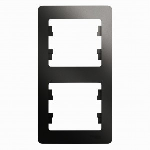 Systeme Electric GLOSSA рамка СУ 2 мест. антрацит (вертик.) GSL000706 (15!)