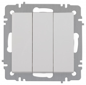 ЭРА Intro Accent мех. выкл. СУ 3 кл. 10А 250В, белый Б0063531