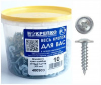 Саморез с прессшайбой острый 4,2*19 (500 шт EC) (цена за уп) НАКРЕПКО 400903