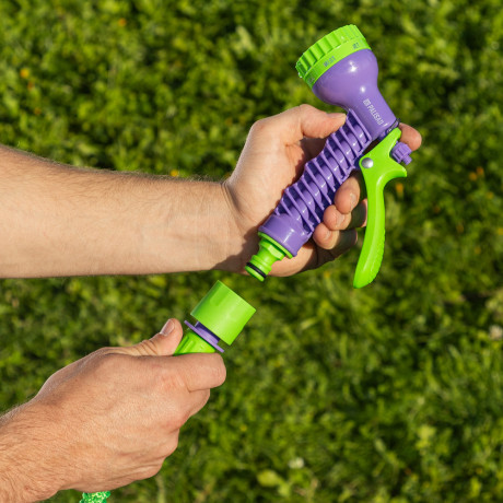 Набор поливочный, шланг 10-30 м, пистолет 7 реж., с быстросъемным соединителем Palisad